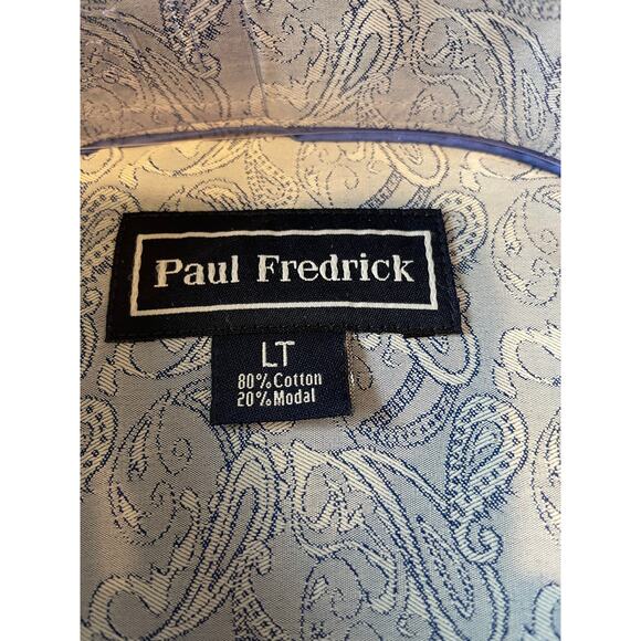 Paul Fredrick NWT Button Up Shirt Geometric Print Multicolor Sz LT Long Sleeves - Picture 3 of 10